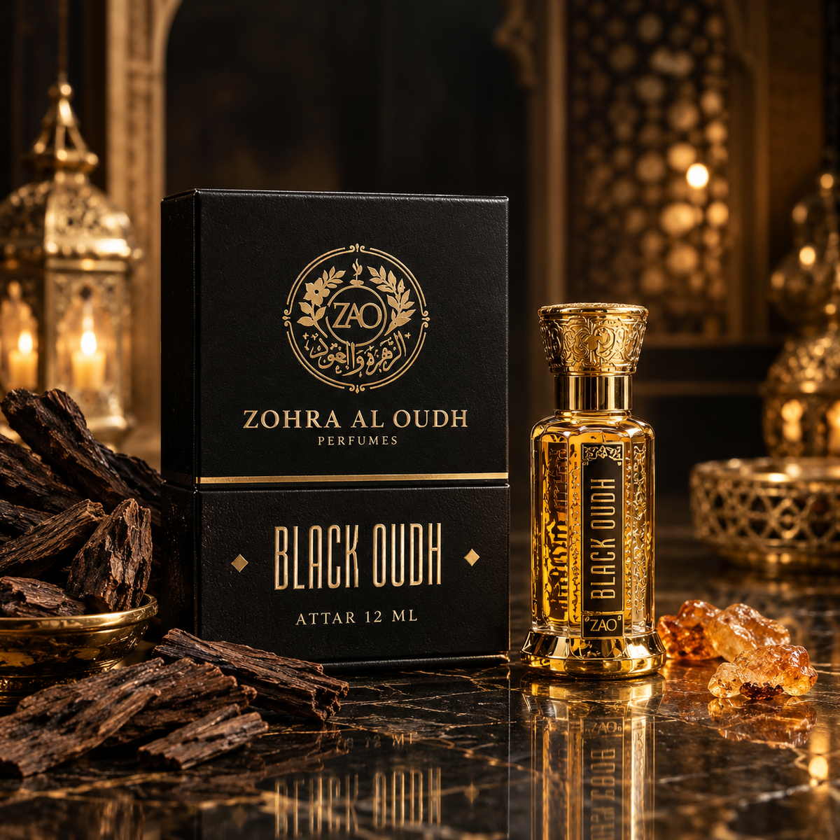 Black Oudh Attar 12 ML | Zohra Al Oudh Perfumes