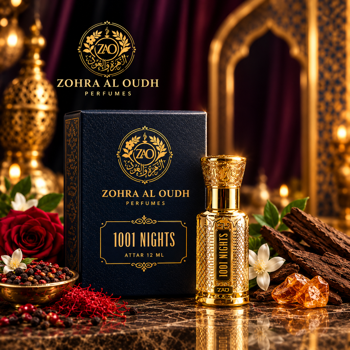 1001 Nights Attar 12 ML | Zohra Al Oudh Perfumes