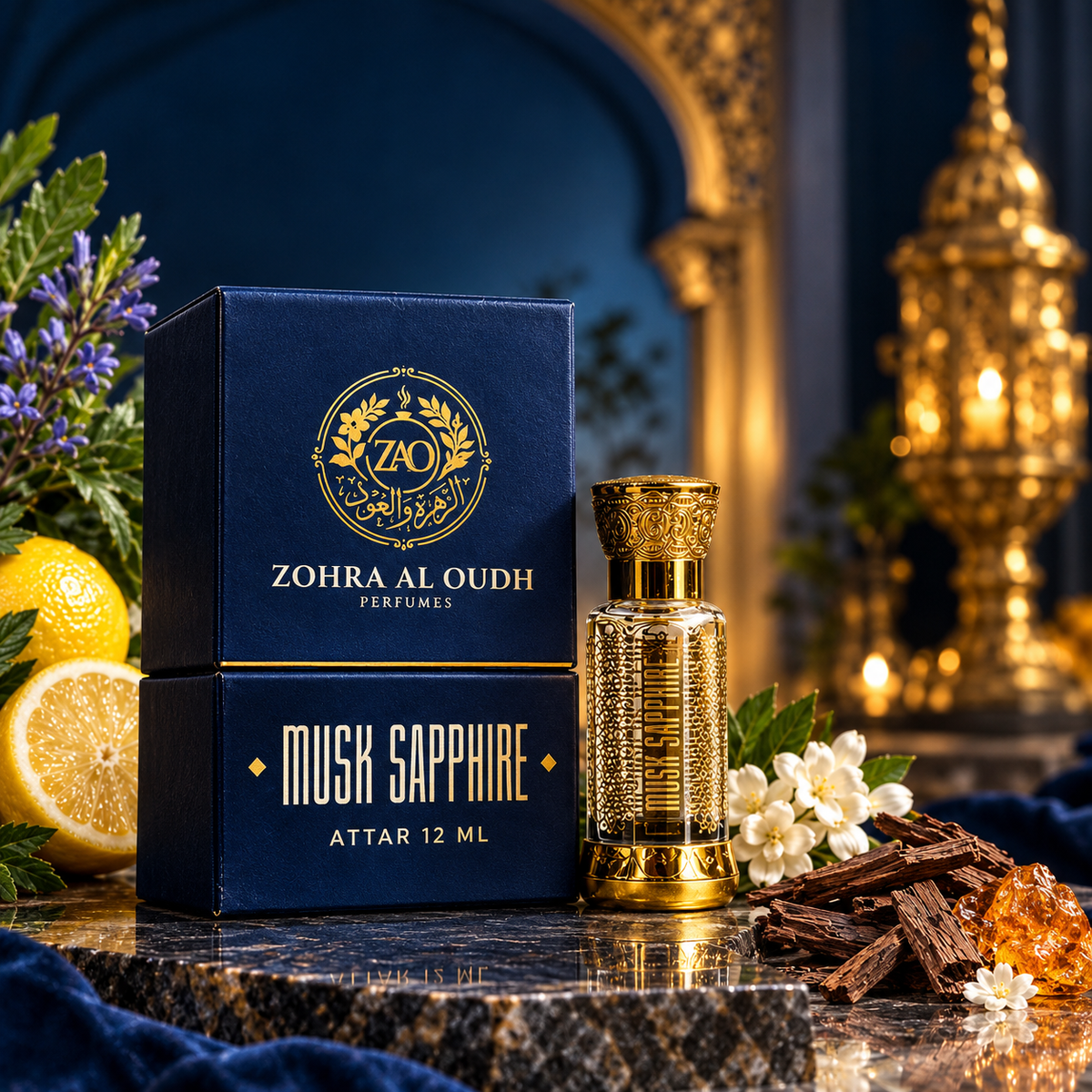 Musk Sapphire Attar 12 ML | Zohra Al Oudh Perfumes